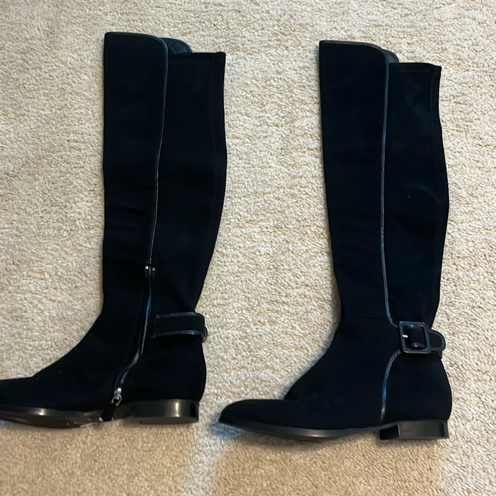 LK Bennett Black Suede over the knee boots..size 9 NEW